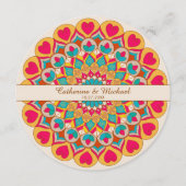 カラフルエスニックはっきりしたマンダラ結婚&ブライト メニュー (裏面)