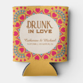 カラフルエスニックはっきりしたマンダラ結婚&ブライト 缶クーラー (正面)