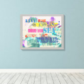 カラフルエマーソン引用文伸張キャンバスのウォールアート キャンバスプリント (インサイチュ (ウッドフロア))