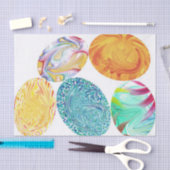 カラフルエレガントイースターエッグティッシュペーパー 薄葉紙 (クラフト)