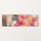 カラフルエレガントトレンディー抽象芸術アートブルーレッド ヨガマット (裏面(横))