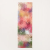 カラフルエレガントトレンディー抽象芸術アートブルーレッド ヨガマット (裏面)