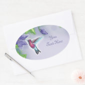 カラフルエレガントハチドリ 楕円形シール (封筒)