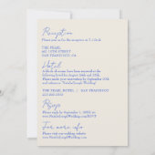 カラフルエレガントフランスのレトロの全結婚体 招待状 (裏面)