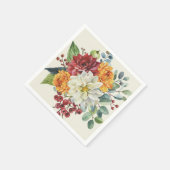 カラフルエレガントフローラ スタンダードカクテルナプキン (角)