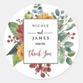 カラフルエレガントフローラ ラウンドシール (正面)