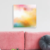 カラフルエレガントモダン抽象芸術Art赤黄 キャンバスプリント (インサイチュ (リビング))