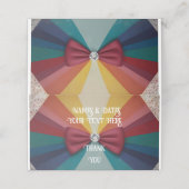 カラフルエレガントレインボー結婚ズ プレイスカード (外部開封)