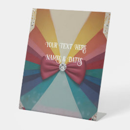 カラフルエレガントレインボー結婚ズ 台座サイン