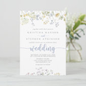 カラフルエレガントワイルドフラワーの前と後結婚ろ 招待状 (スタンド正面)