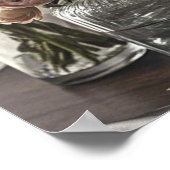 カラフルエレガントヴィンテージインスパイアフローラ ポスター (角)