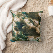 カラフルエレガント大理石タンブラウンとアクア クッション (ブランケット)