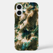 カラフルエレガント大理石タンブラウンとアクア Case-Mate iPhoneケース (裏面)
