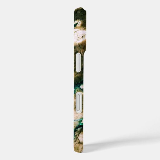 カラフルエレガント大理石タンブラウンとアクア Case-Mate iPhoneケース (裏面 / 右)