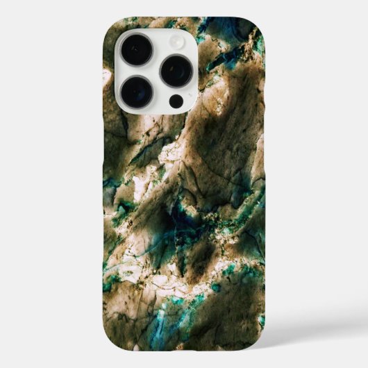 カラフルエレガント大理石タンブラウンとアクア Case-Mate iPhoneケース (裏面)