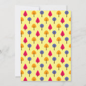 カラフルエレガント木の秋素朴結婚Love 招待状 (裏面)