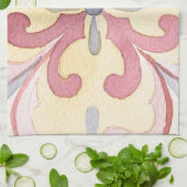 カラフルエレガント水芸術的色フローラ キッチンタオル (折り畳み)