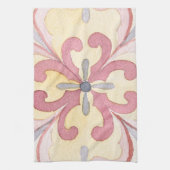 カラフルエレガント水芸術的色フローラ キッチンタオル (縦)