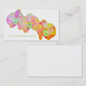 カラフルエレガント熱帯花オレンジラン 名刺 (正面/裏面)