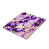 カラフルエレガント紫ピンクと金ゴールド タイル (側面)