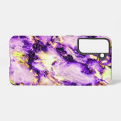 カラフルエレガント紫ピンクと金ゴールド SAMSUNG GALAXYケース (裏面横)