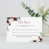 カラフルエレガント結婚フローラ要求カード 出欠カード (スタンド正面)