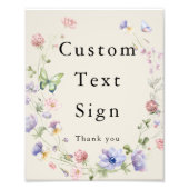 カラフルエレガント結婚文字サインカスタムポスター フォトプリント            (正面)