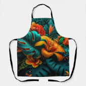 カラフルエレガント葉花 | エプロン (正面)