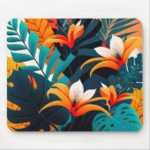 カラフルエレガント葉花 | マウスパッド (正面)