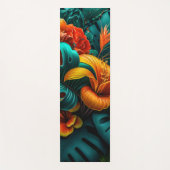 カラフルエレガント葉花 | ヨガマット (正面)