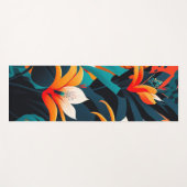 カラフルエレガント葉花 | ヨガマット (正面(横))