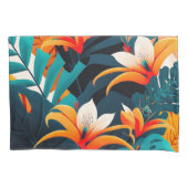 カラフルエレガント葉花 | 枕カバー (正面左)