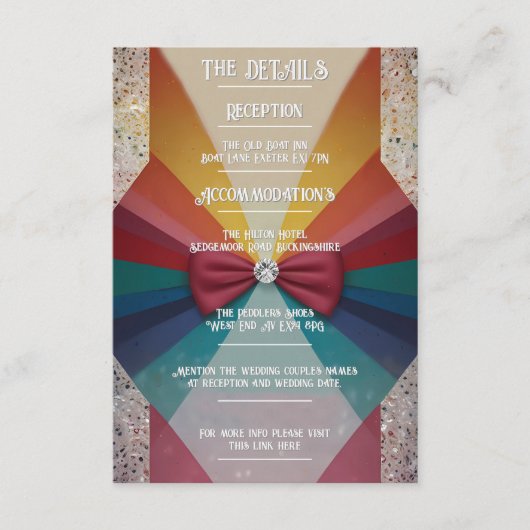 「カラフルエレガント虹 エンクロージャーカード (正面)