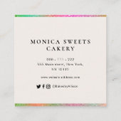 カラフルエレガント食堂 スクエア名刺 (裏面)