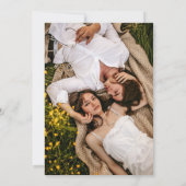 カラフルエレガントBoho Wildflower写真結婚の 招待状 (裏面)