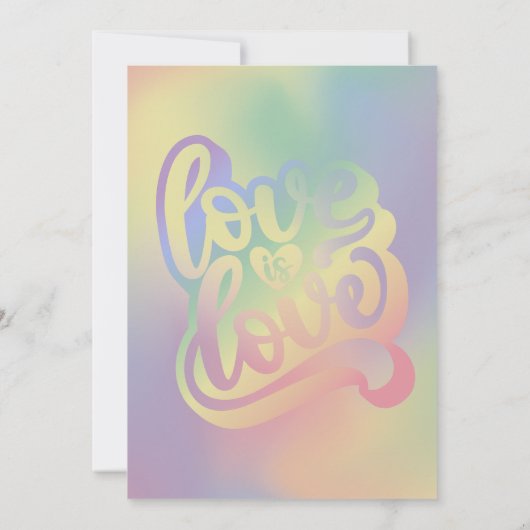 カラフルエレガントlgbtqラブ結婚式招待状 招待状 (裏面)