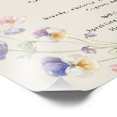 カラフルエレガントWildflower結婚 Drinks Poster フォトプリント (角)