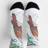 カラフルオウムのグラフィックソックス ソックス (上部)