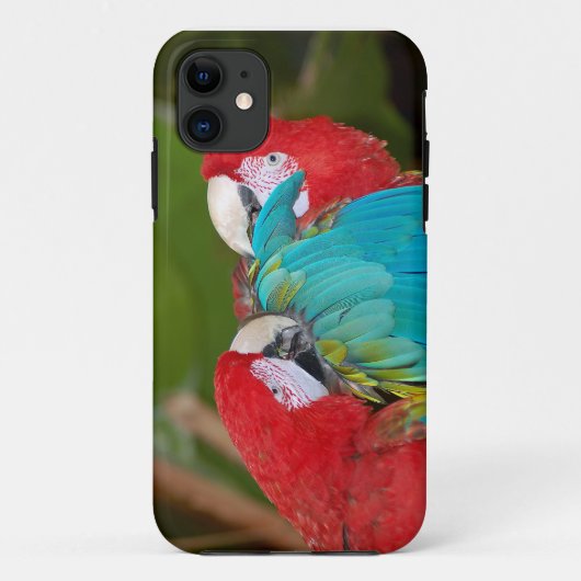 カラフルオウムプリント電話ケースカバー Case-Mate iPhoneケース (裏面)