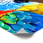 カラフルオウムポートレート ポスター (角)