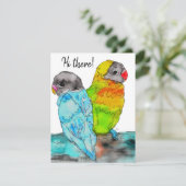 カラフルオウム愛鳥グリーティングカード シーズンカード (スタンド正面)