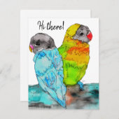 カラフルオウム愛鳥グリーティングカード シーズンカード (正面/裏面)