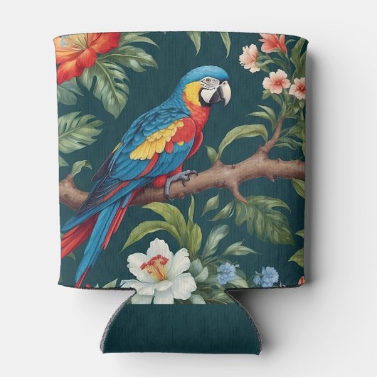 カラフルオウム熱帯ジャングル葉 缶クーラー (裏面)