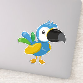 カラフルオウム、熱帯オウム、かわいいオウム シール