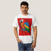 カラフルオウムTシャツ Tシャツ (正面フル)