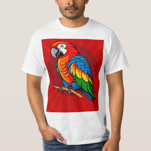 カラフルオウムTシャツ Tシャツ (正面)