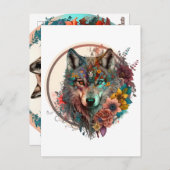 カラフルオオカミ ポストカード (正面/裏面)