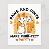 カラフルオクトーバーフェストキャットパーティー – ポーズとパイント チラシ (裏面)