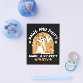 カラフルオクトーバーフェストキャットパーティー – ポーズとパイント チラシ (シングル)