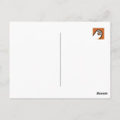 カラフルオクトーバーフェストキャットパーティー – ポーズとパイント ポストカード (裏面)